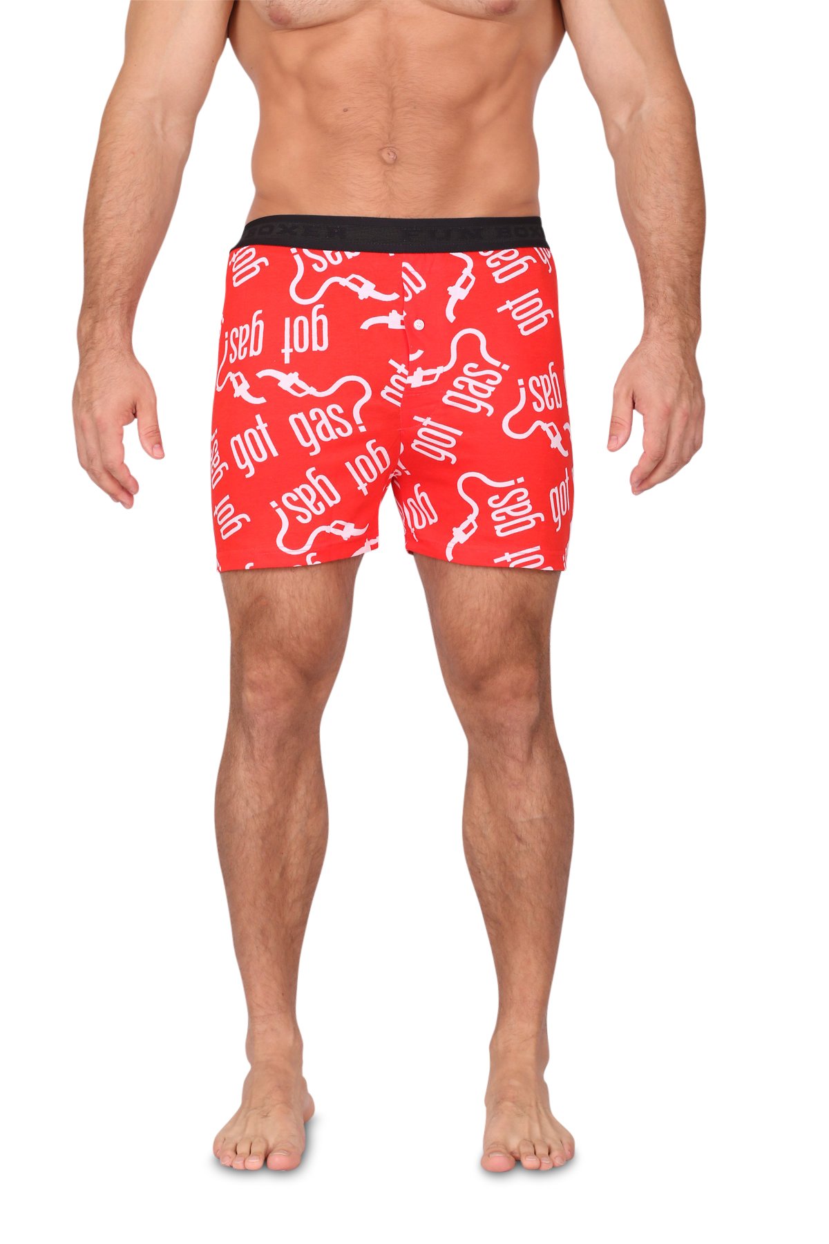 Got Gas Men's Boxer Shorts - Small Size, Red, Comfortable Cotton Underwear for Everyday Wear & Lounge