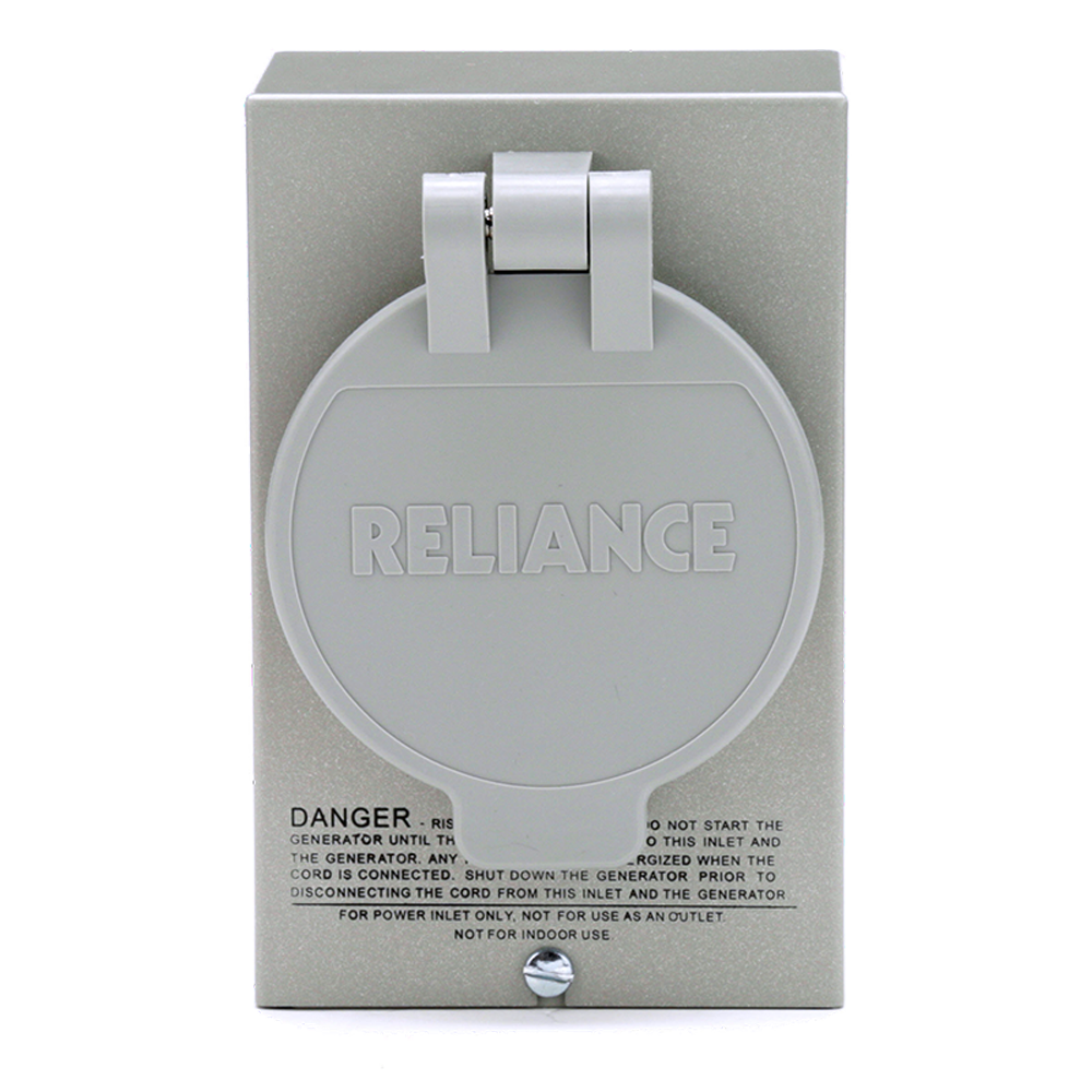 Reliance PB31 3750W 120V Portable Generator - NEMA 3R Outdoor Power Inlet Box for Home Backup, Camping & Emergency Power Supply