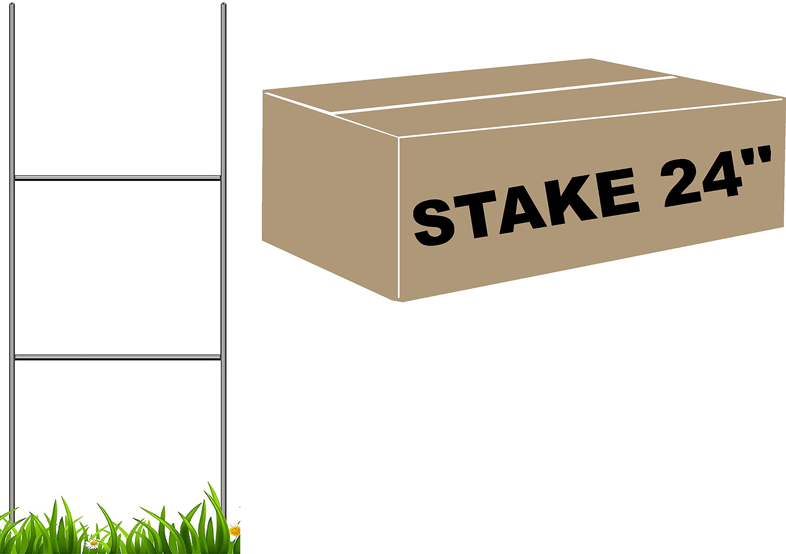 100 Heavy Duty Galvanized Wire Stakes 10