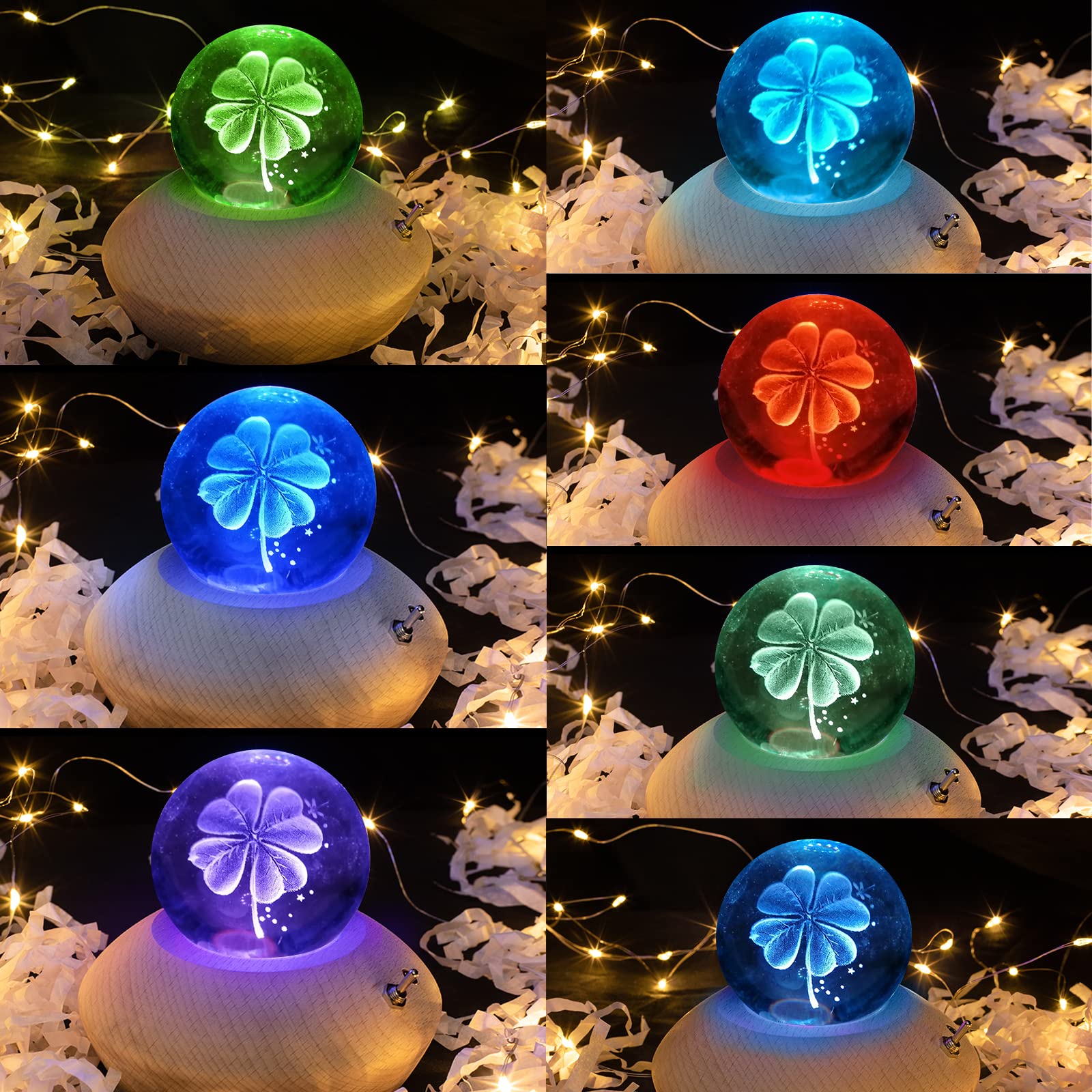 3D Crystal Ball Music Box with RGB Light Projection & 360° Rotating Wooden Base - Romantic Night Light for Bedroom Decor | Perfect Valentine's Day, Birthday Gift for Women, Mom, Girls & Kids | Creates Magical Ambiance for Proposals, Anniversaries & Relaxation