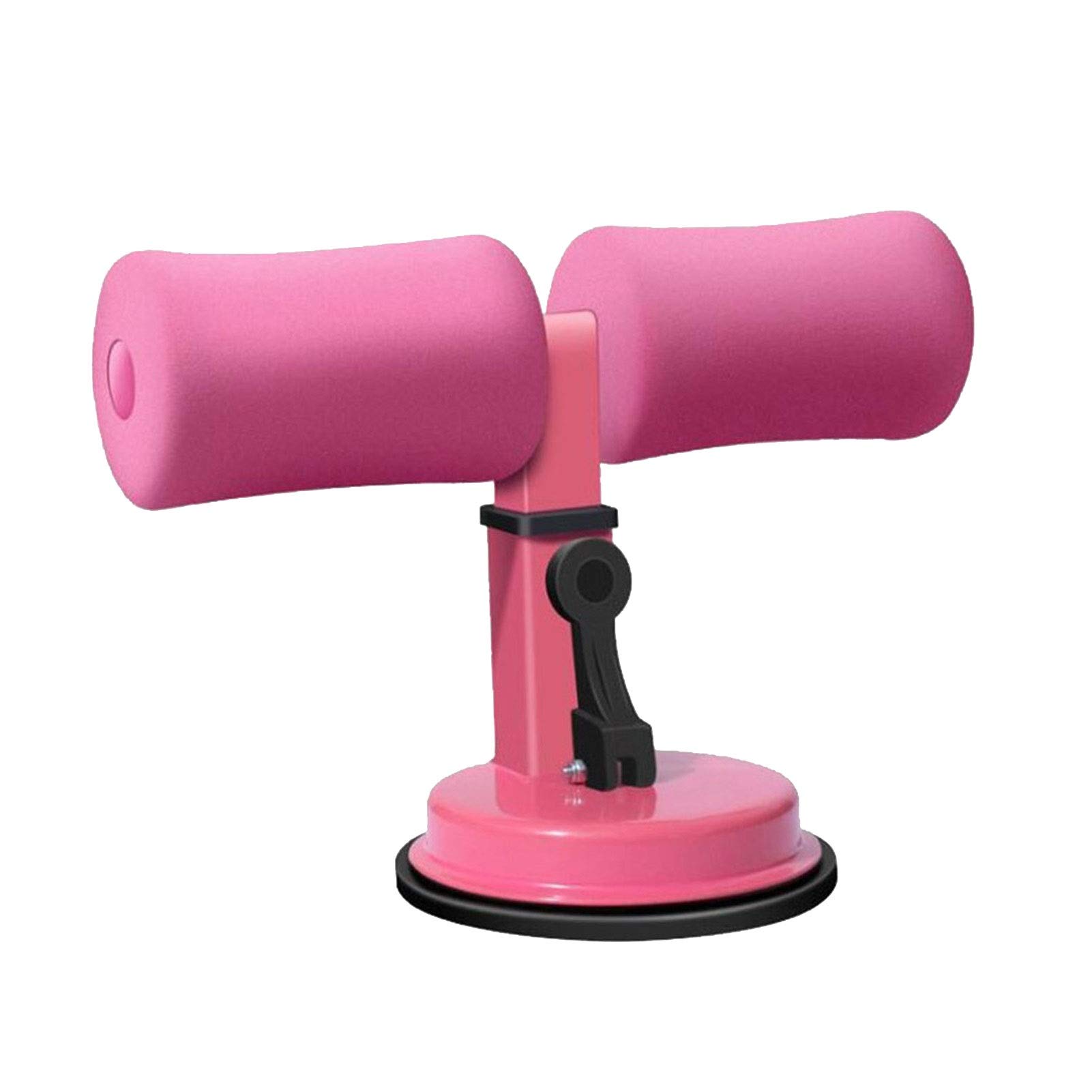 Self-Suction Sit-Up Bar for Men - Abdominal Strength Trainer with Steel Pipe Construction - Home Gym Equipment for Core Muscle Training & Weight Loss - Pink (Perfect for Small Spaces & Apartment Workouts)