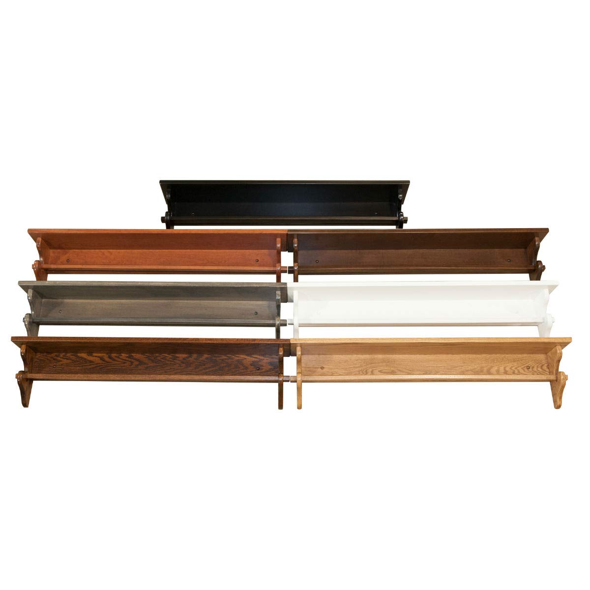 Amish Made Oak Wood Quilt Rack with Shelf - 60