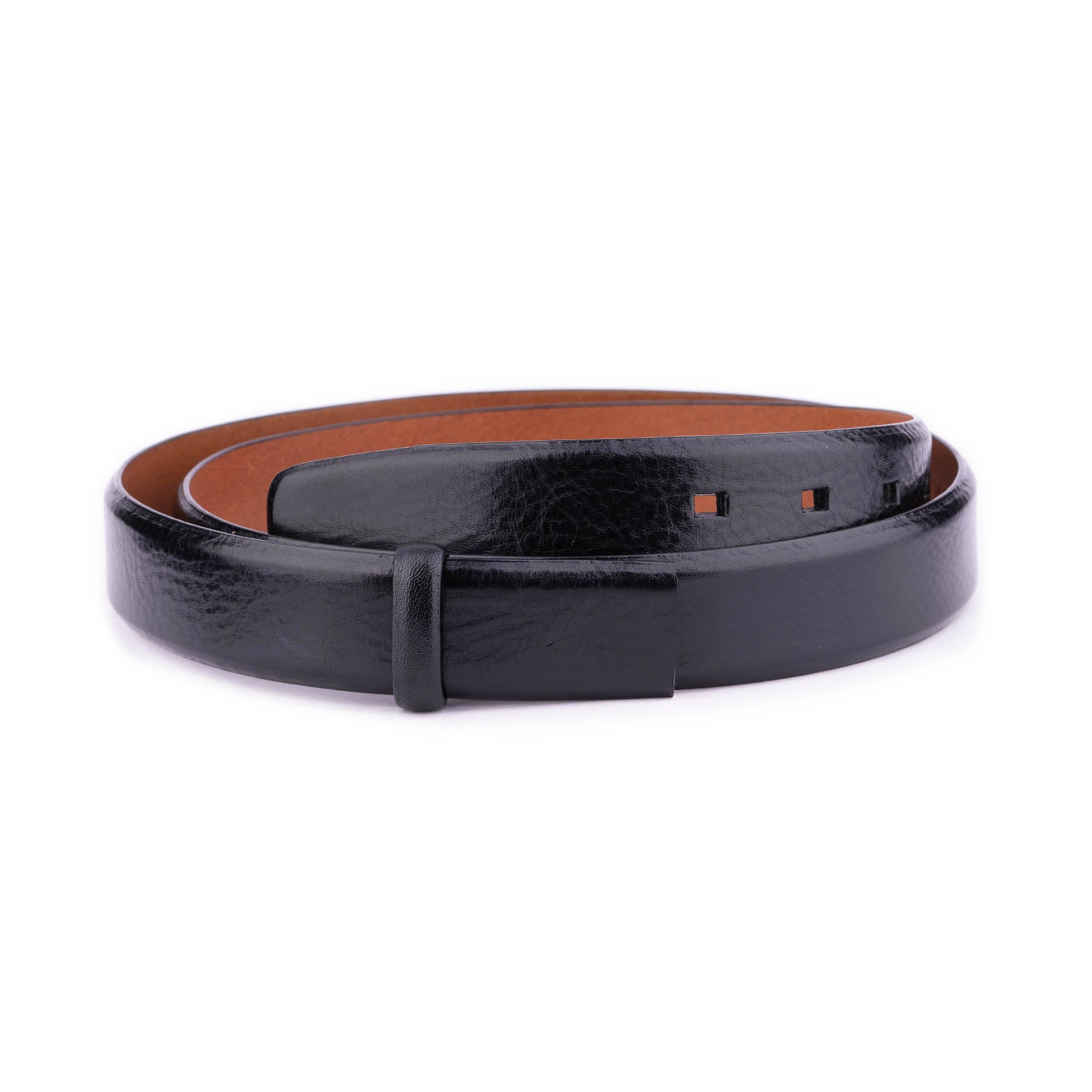 Premium Genuine Leather Black Belt for Men - Montblanc Style Clasp Buckle Replacement | Formal & Business Attire Accessory