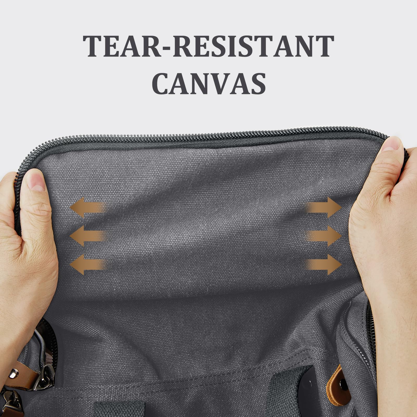 Gonex 60L Canvas Duffle Bag for Travel, Gym & Weekend - Water-Resistant Carryall Luggage with Shoulder Strap (Gray) | Perfect for Camping, Sports Gear & Overnight Trips