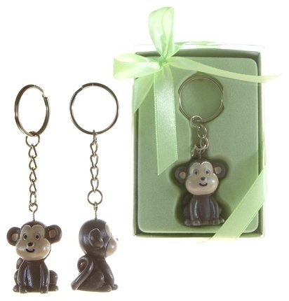 48 Pack Baby Monkey Keychain - Cute Animal Keyrings for Kids, Gifts, and Party Favors - Perfect for Birthday Parties, School Events, and Travel Accessories
