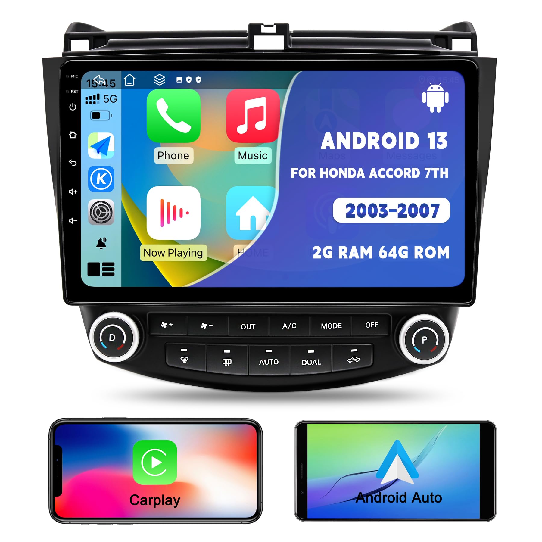 2003-2007 Honda Accord 7th Gen Android 13 Car Stereo - 10