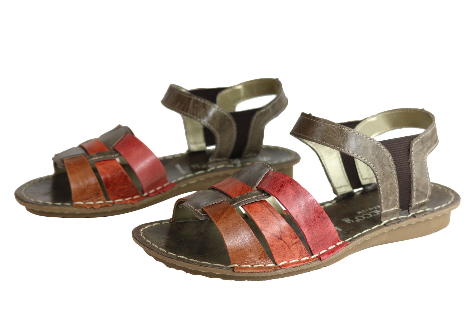 Andacco Mona Women's Comfortable Flat Leather Sandals - Handmade in Brazil - Perfect for Beach, Vacation & Summer Outfits