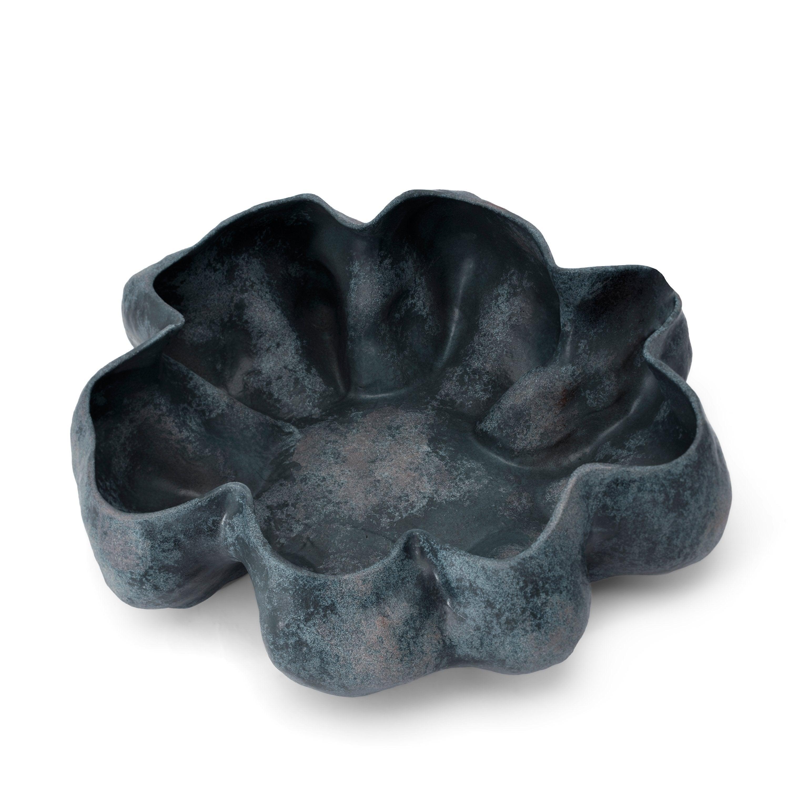 Timna Bowl - Handcrafted Aged Iron Bowl for Home Decor, Kitchen & Dining | Rustic Farmhouse Style Serving Bowl for Fruits, Salads & Centerpieces