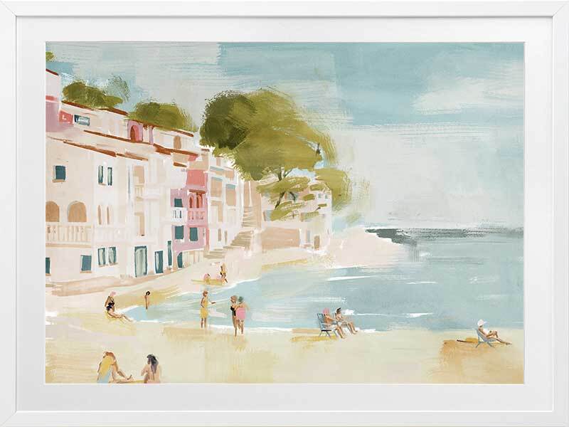 A Weekend In Cassis Framed Art Print - French Coastal Landscape Wall Decor - Perfect for Living Room, Bedroom & Office