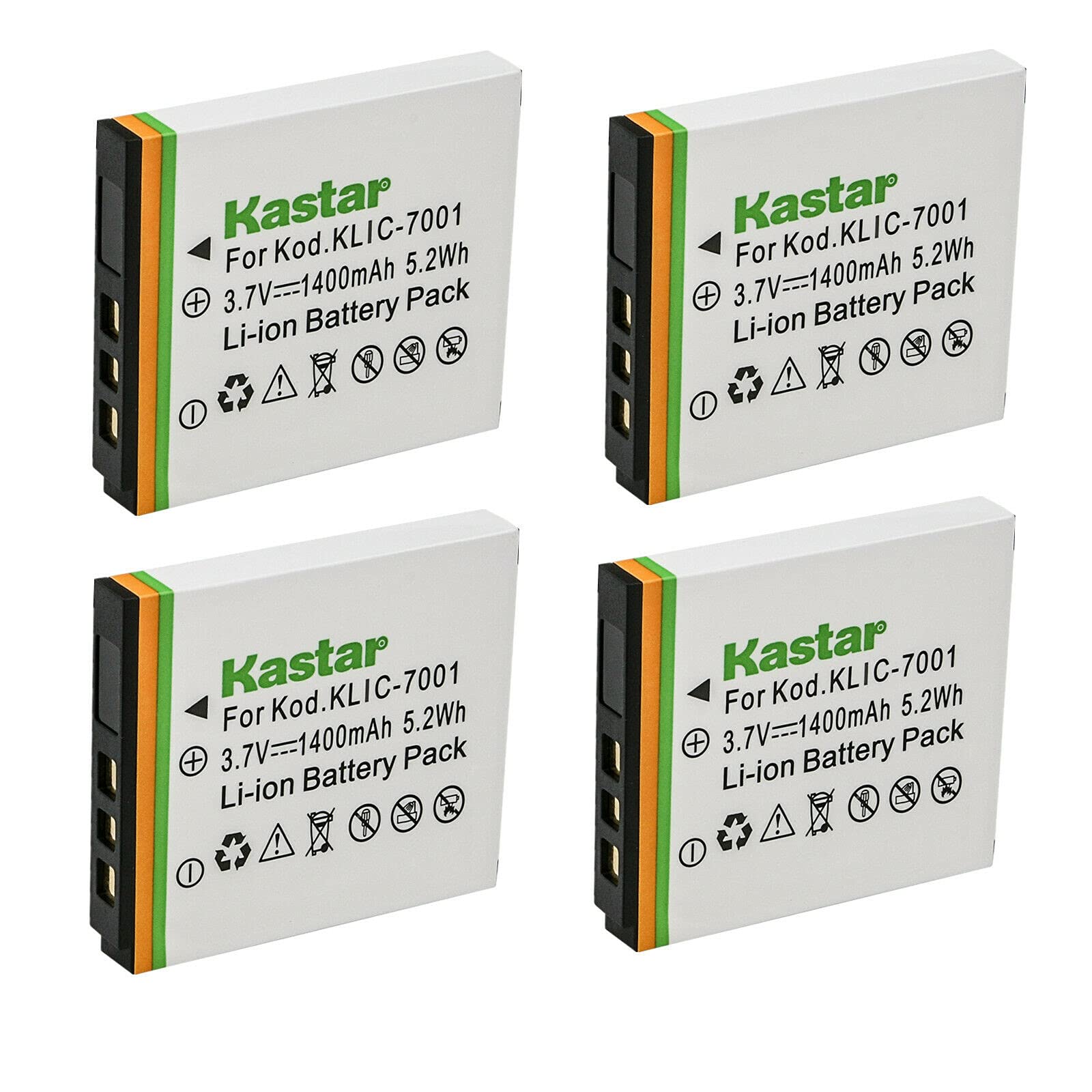 Kastar 4-Pack KLIC-7001 K7001 Replacement Battery for Kodak EasyShare MD863/MX1063/V550/V570/V610/V705 Digital Cameras - Perfect for Travel Photography & Everyday Use