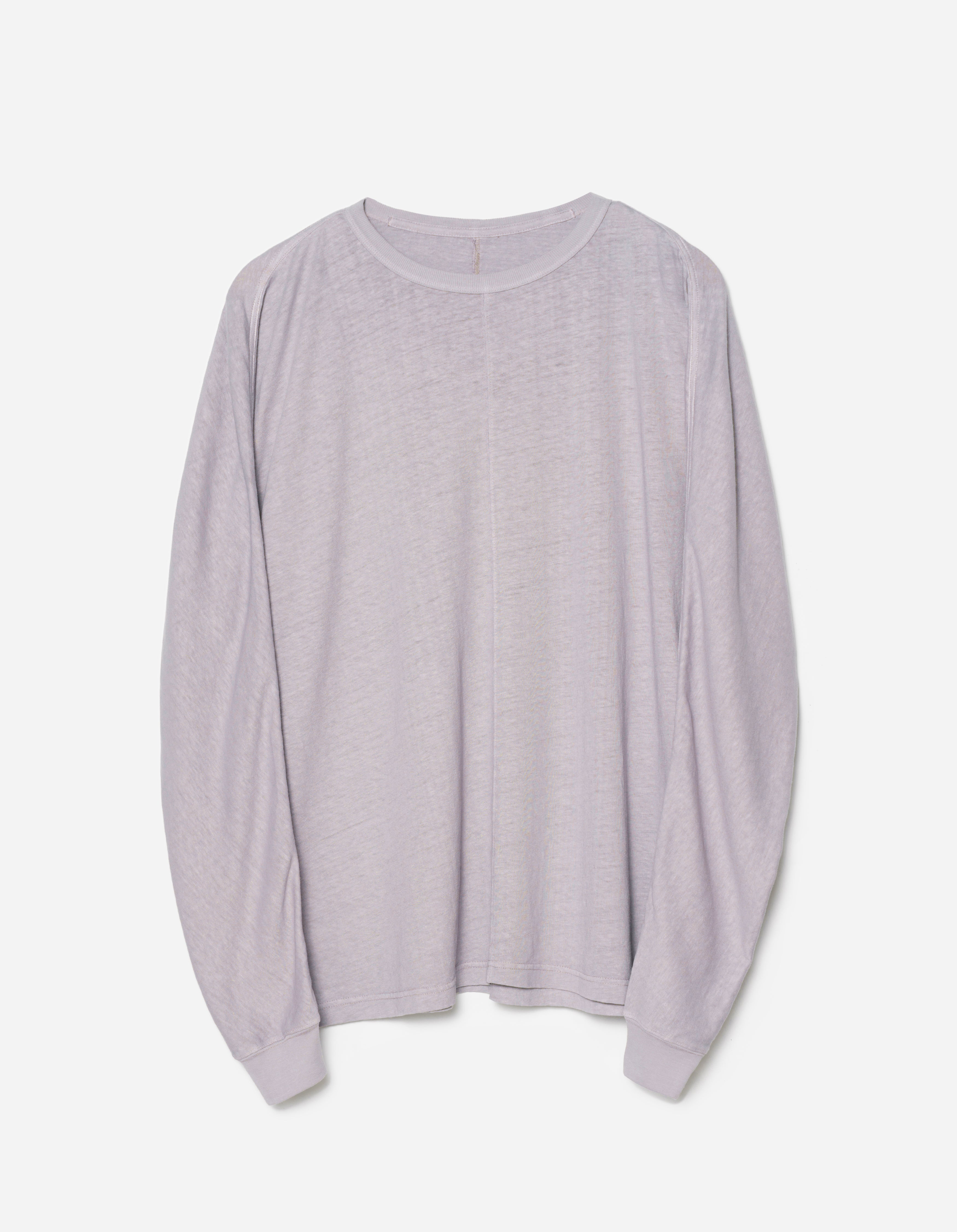5245 Hemp Cross Oversized Long Sleeve T-Shirt - Purple Ash | Eco-Friendly Unisex Streetwear for Casual & Festival Outfits