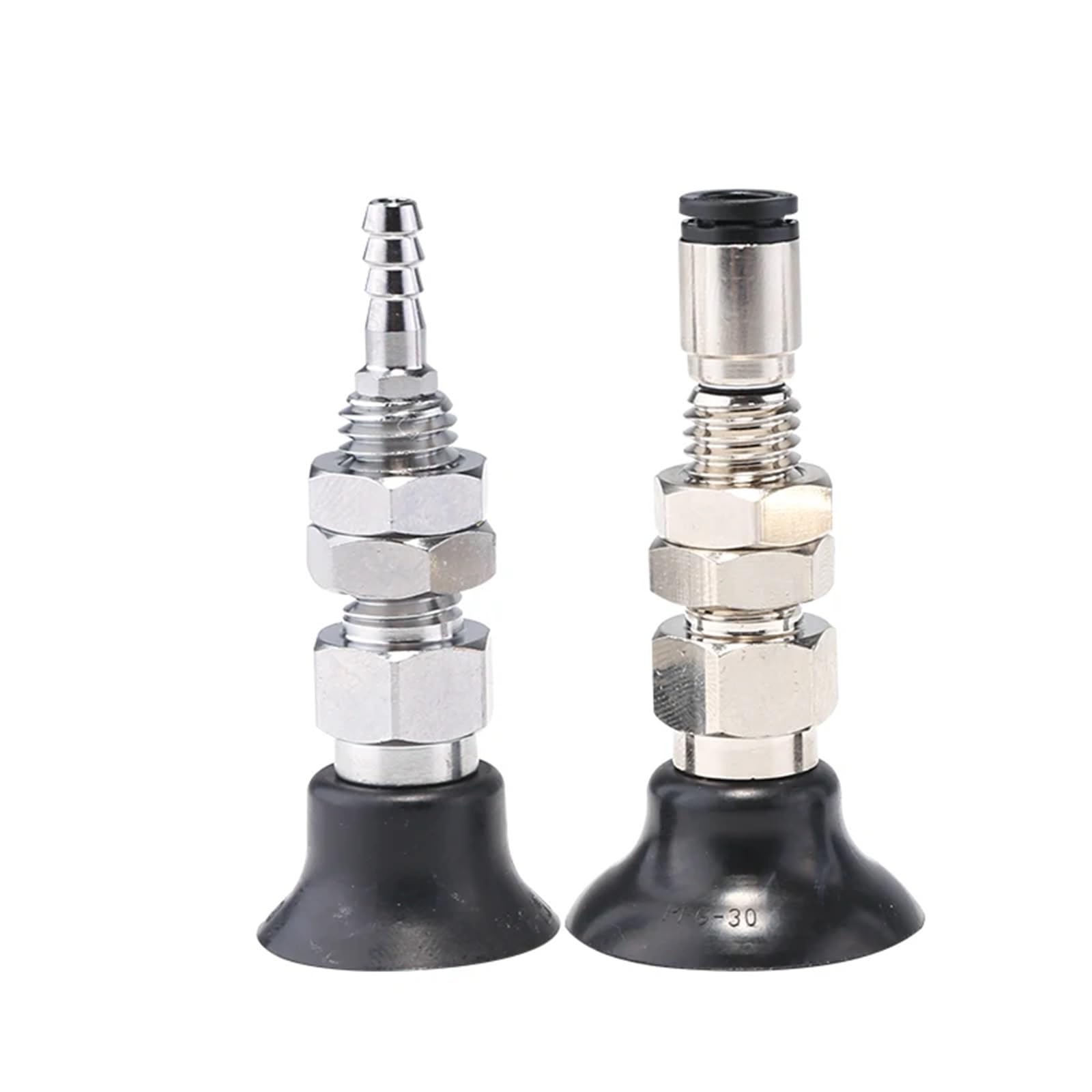 PFTK Series Vertical Vacuum Suction Cup with Adapter - PFTK-15 Silicone Pad (Size S) for Industrial Automation, Material Handling & Packaging Applications