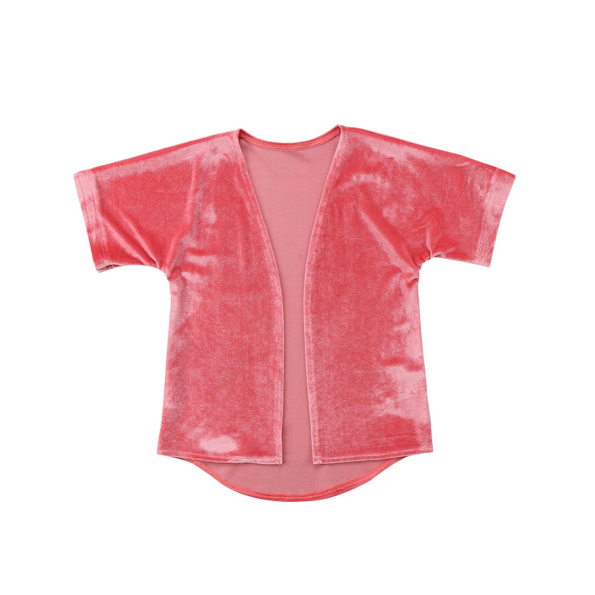 Girls Velvet Half Sleeve Blouse - Summer Casual Top with Pop Open Design | Perfect for School, Parties & Everyday Wear