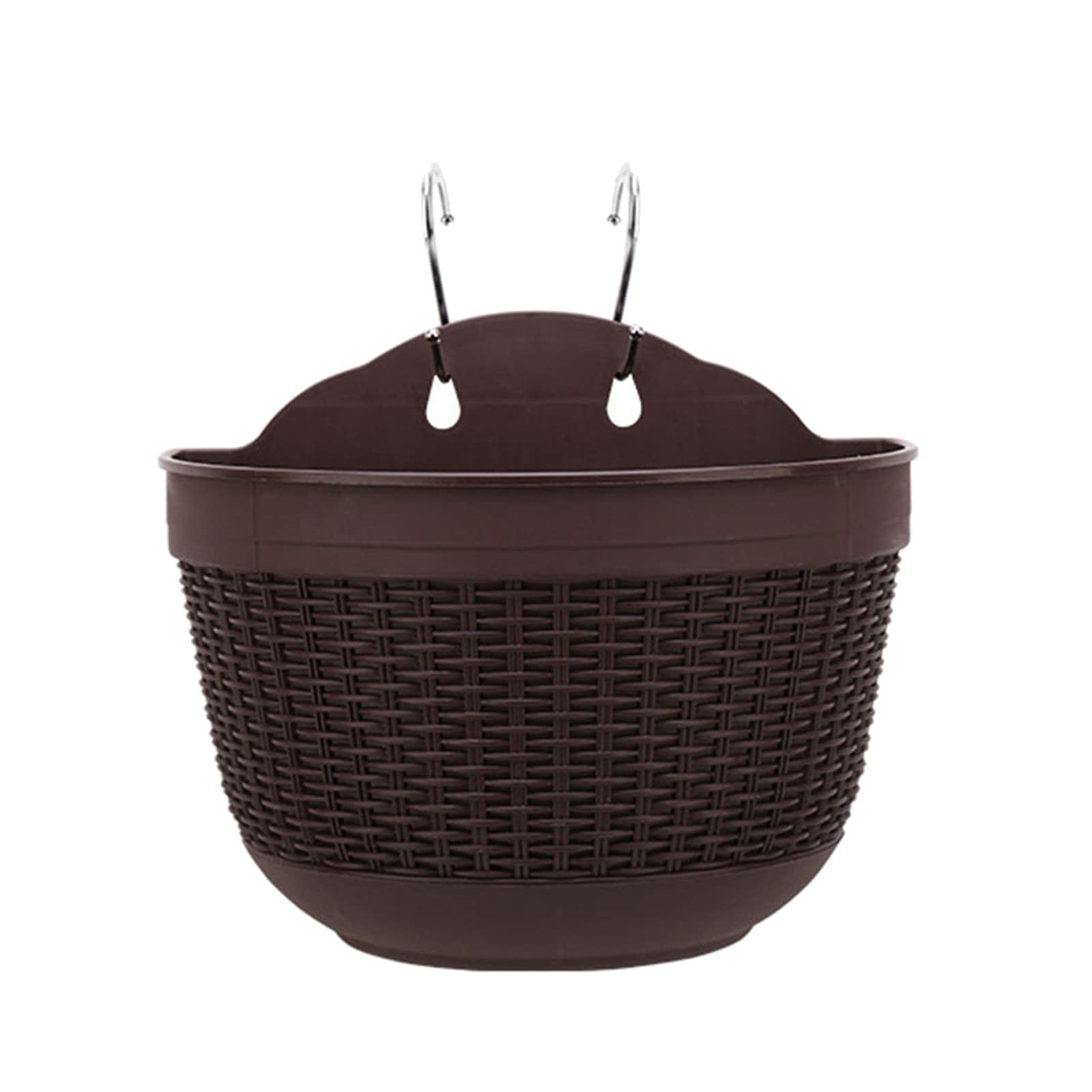 YESBAY Decorative Imitation Rattan Wicker Hanging Flower Pot Basket - Wall Mounted Planter for Balcony, Garden, Patio & Indoor Plants - Perfect for Herbs, Succulents & Home Décor