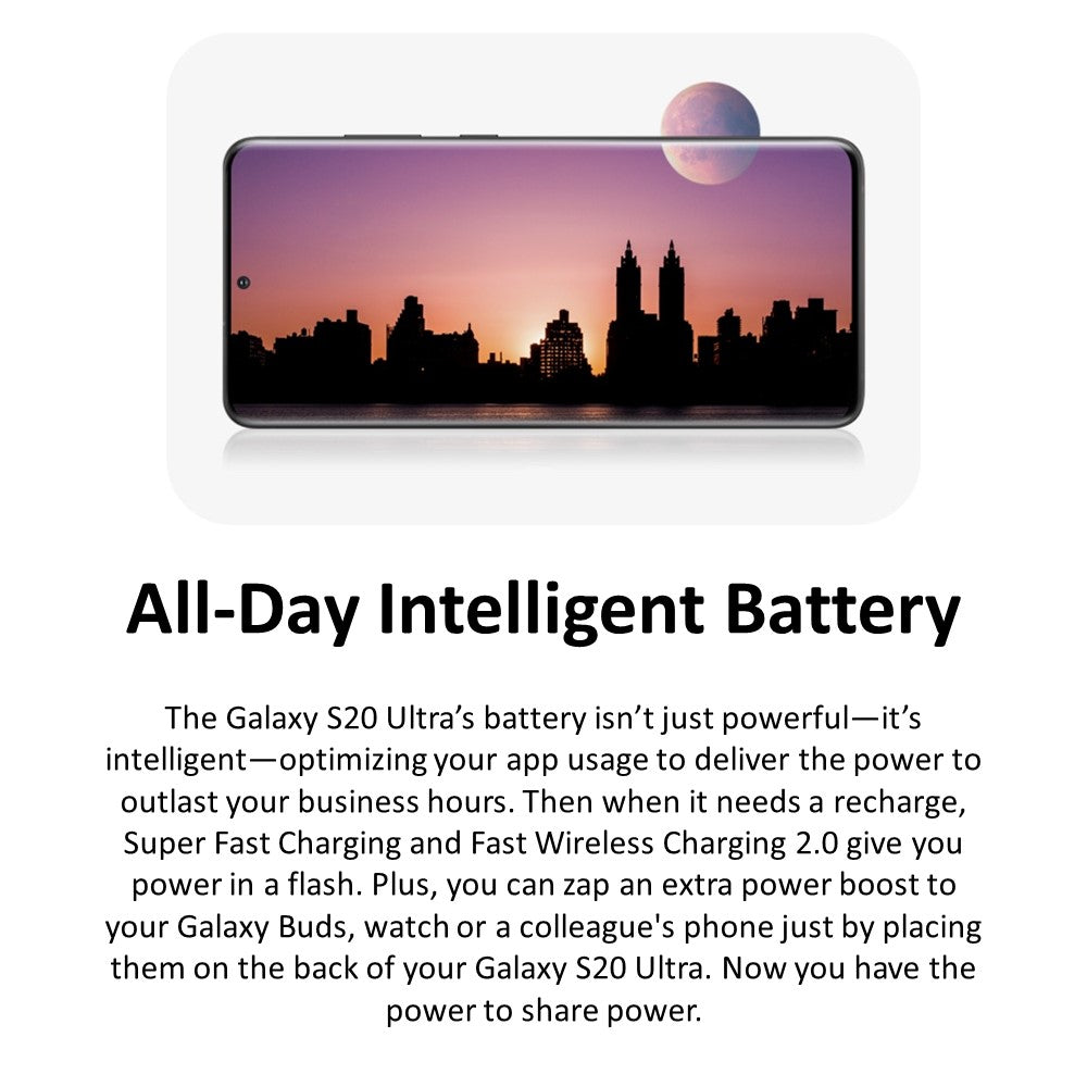 Samsung Galaxy S20 Ultra 5G Unlocked Smartphone - 128GB, 6.9