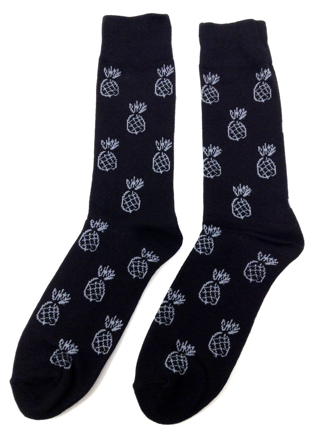 Pineapple Crew Socks for Women & Men - Fun Summer Fruit Pattern Cotton Ankle Socks - Perfect for Beach, Vacation & Casual Wear