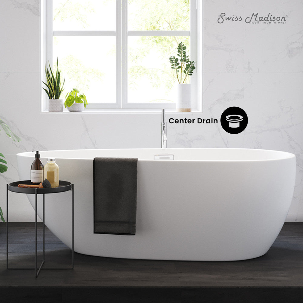 Monaco 67 Freestanding Bathtub - Luxury Soaking Tub for Modern Bathrooms | Perfect for Spa-Like Relaxation at Home