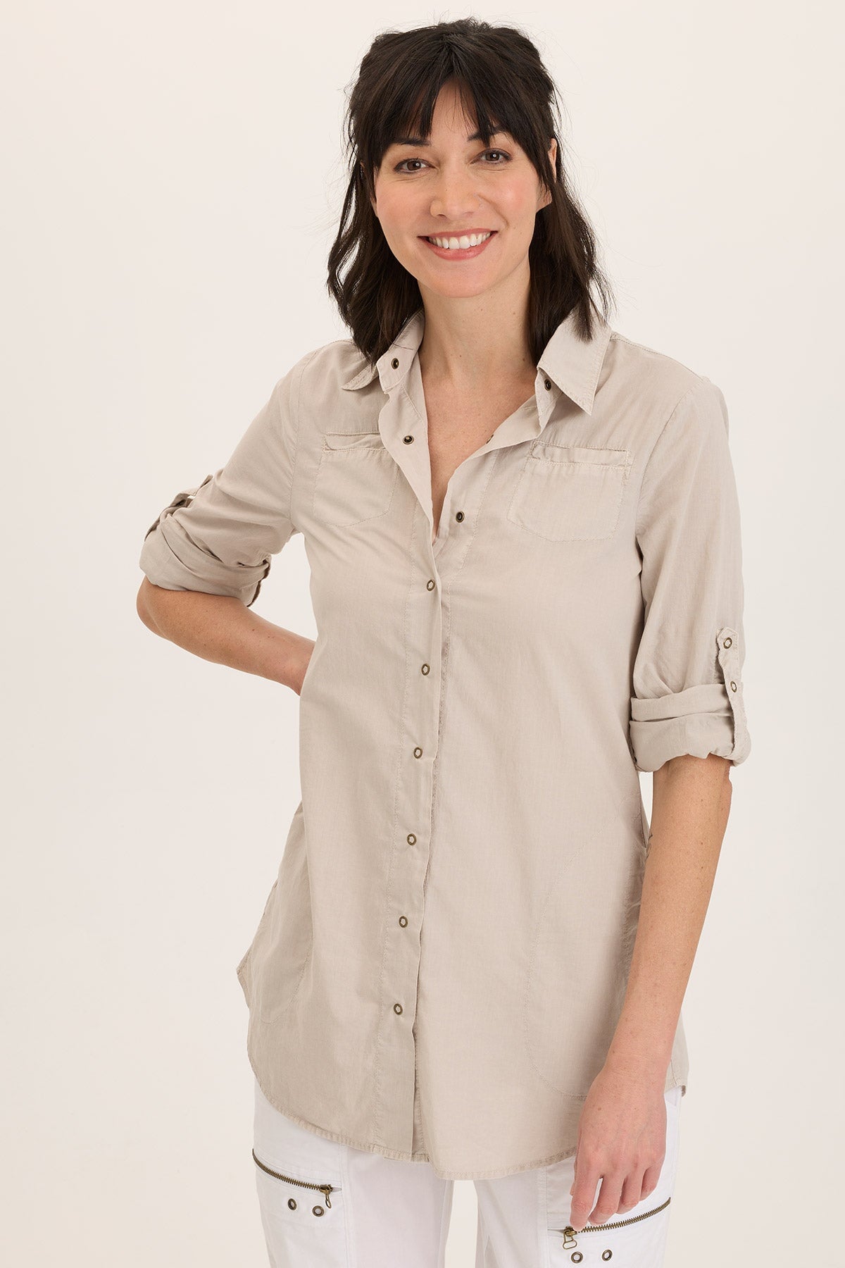Soft Voile Button Down Blouse for Women - Breathable & Comfortable Office Wear - Perfect for Business Casual, Work & Professional Outfits