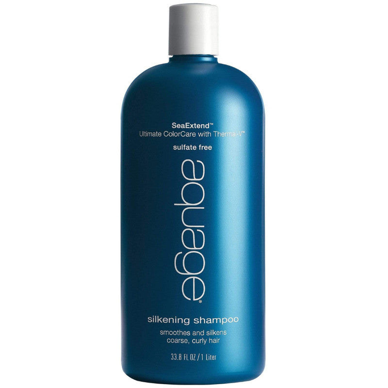 Aquage Sea Extend Silkening Shampoo - Hydrating & Smoothing Hair Care for Frizz Control - Perfect for Dry, Damaged Hair at Home & Salon Use