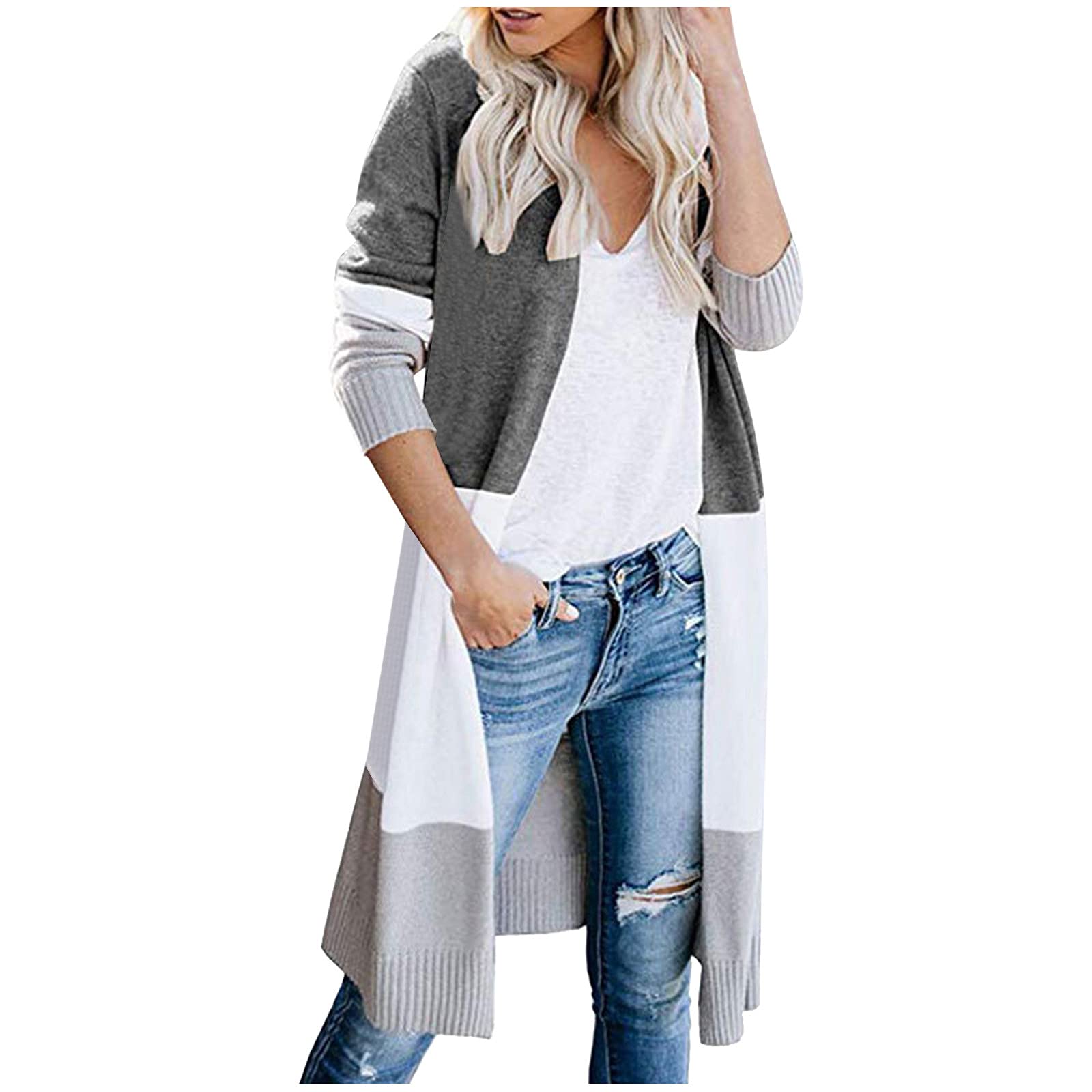 Women's Cable Knit Cardigan Sweater - Long Sleeve Striped Knitted Pullover for Ladies in Multiple Colors | Perfect for Office Wear, Casual Outfits & Fall Layering