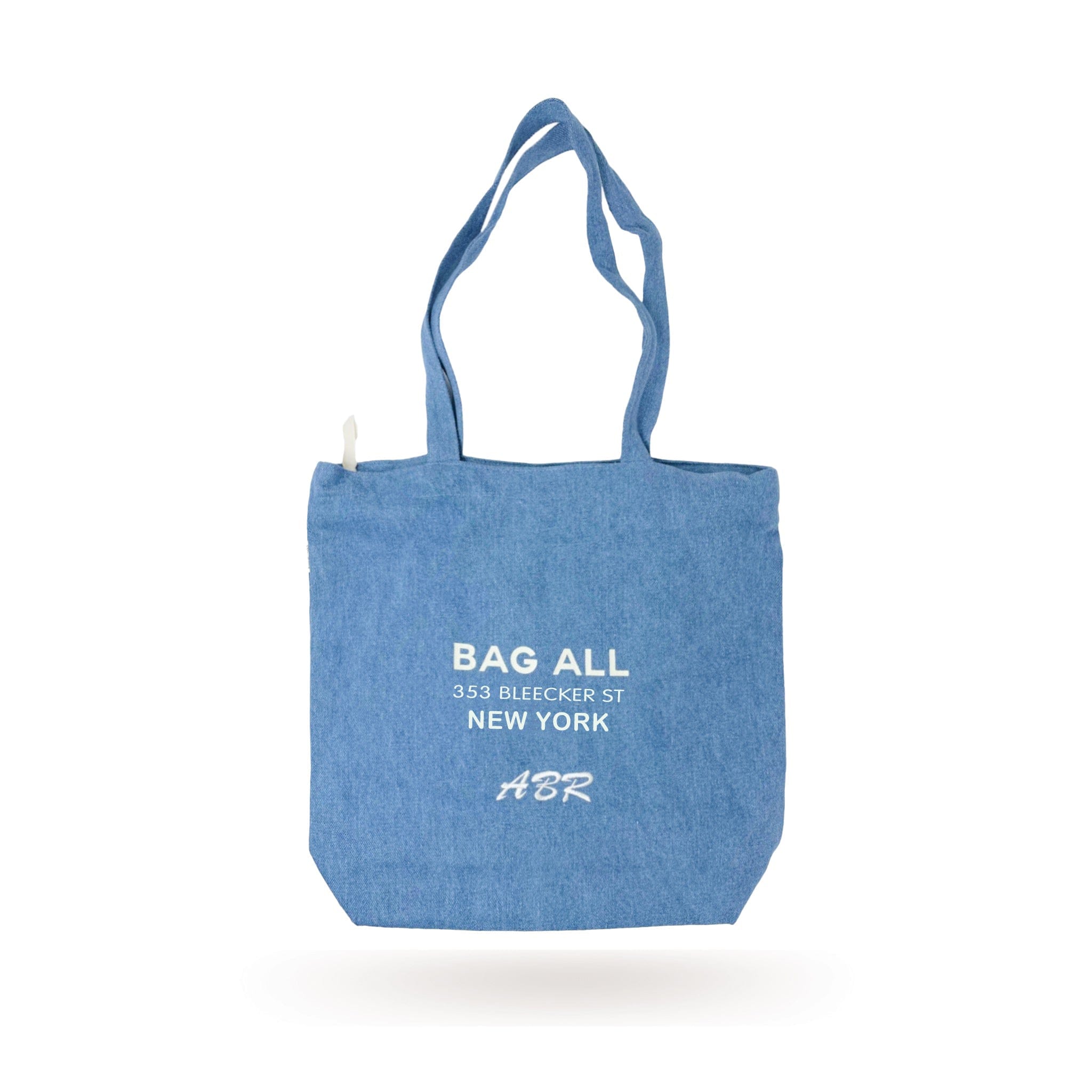 New York City Tote Bag with Zipper Closure & Interior Pocket - Stylish Denim Shoulder Bag for Women, Perfect for Work, Travel & Shopping