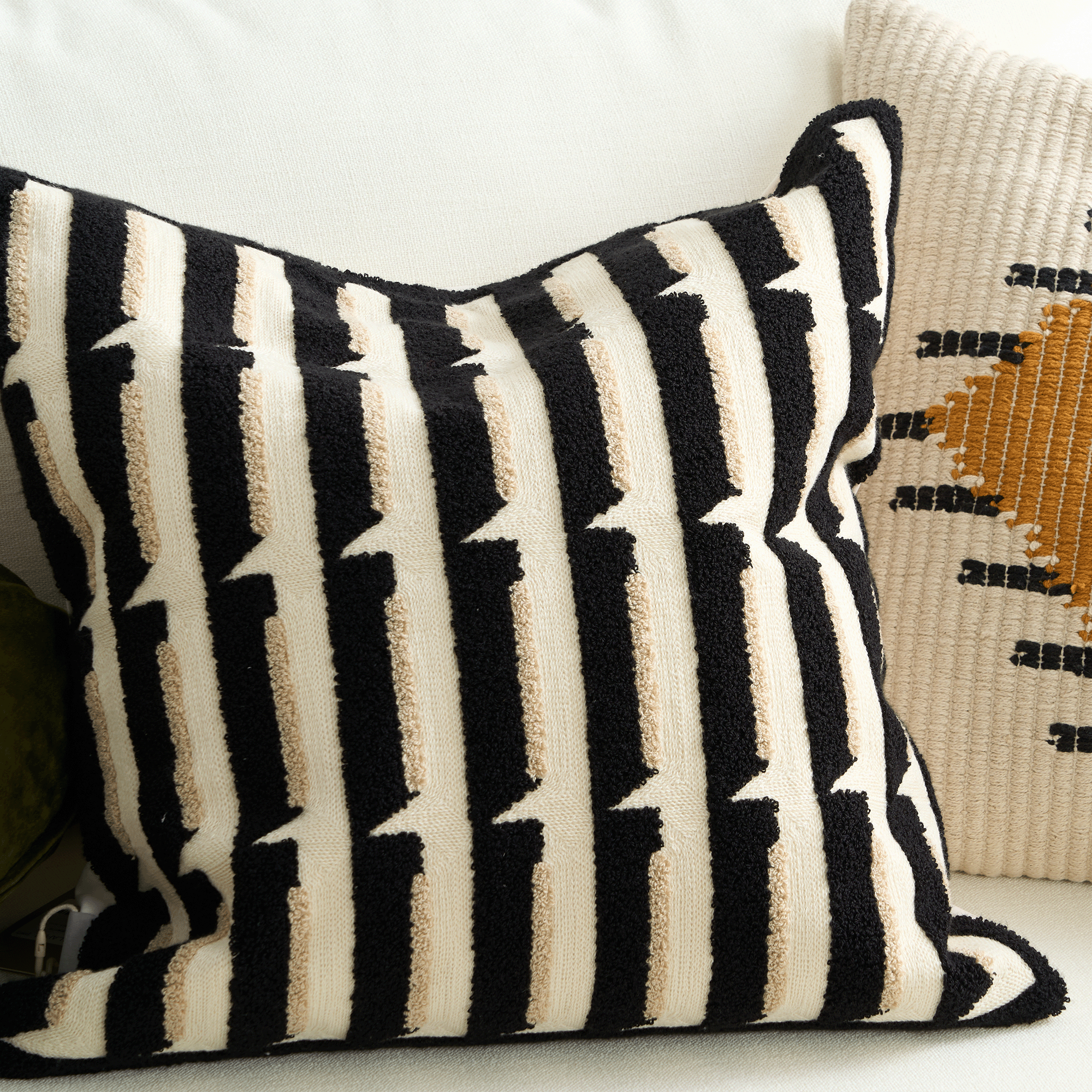 Stylish Rhythm Stripe Cushion Cover - Soft Decorative Pillow Case for Sofa, Bed, Chair - Perfect for Living Room, Bedroom & Home Decor