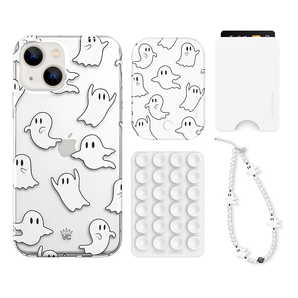 Ghosted iPhone Wallet Case with Card Holder - Slim Protective Cover for iPhone 13/14/15 Pro Max - Perfect for Everyday Use, Travel & Contactless Payments