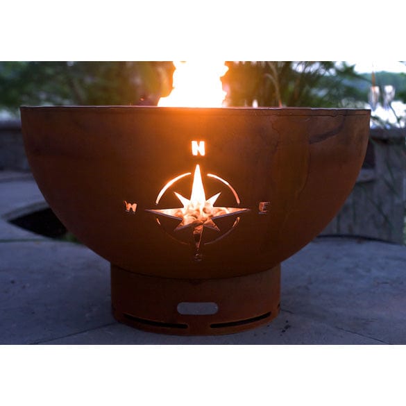 Navigator Gas Fire Pit with Penta 24-Inch Burner - Match Lit Outdoor Fireplace for Patio, Backyard, and Camping