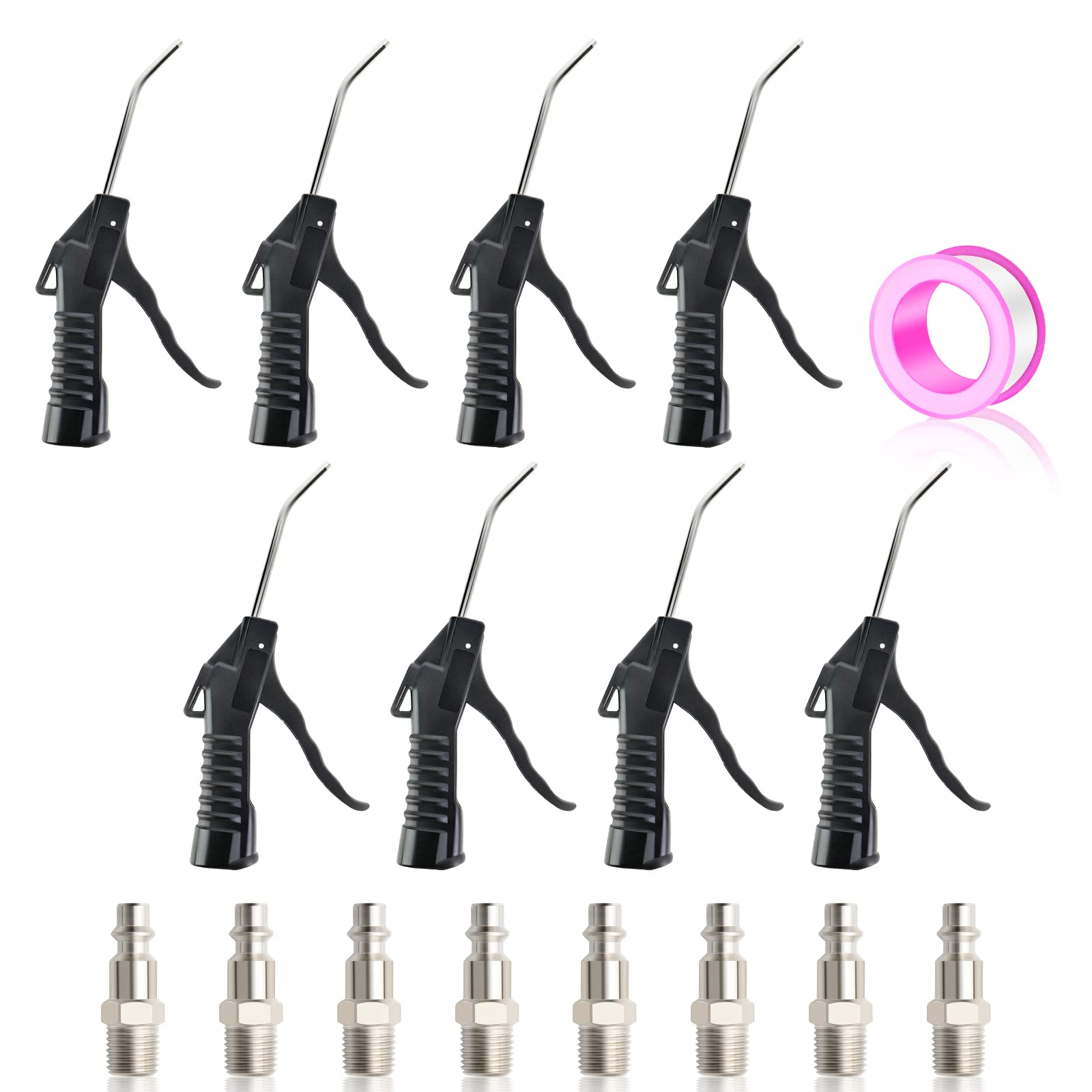 8-Piece Pistol Grip Air Blow Gun Kit with 1/4