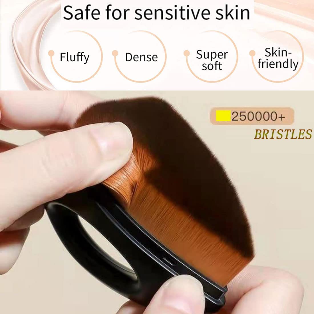 Roxer Flawless Foundation Brush - Flat Top for Liquid & Cream Makeup - Perfect for Blending & Contouring