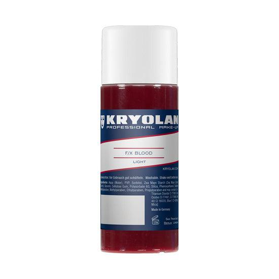 Kryolan F/X Blood 100ml - Professional Special Effects Makeup for Halloween, Theater & Film - Water-Based Fake Blood for Realistic Wounds & Scars