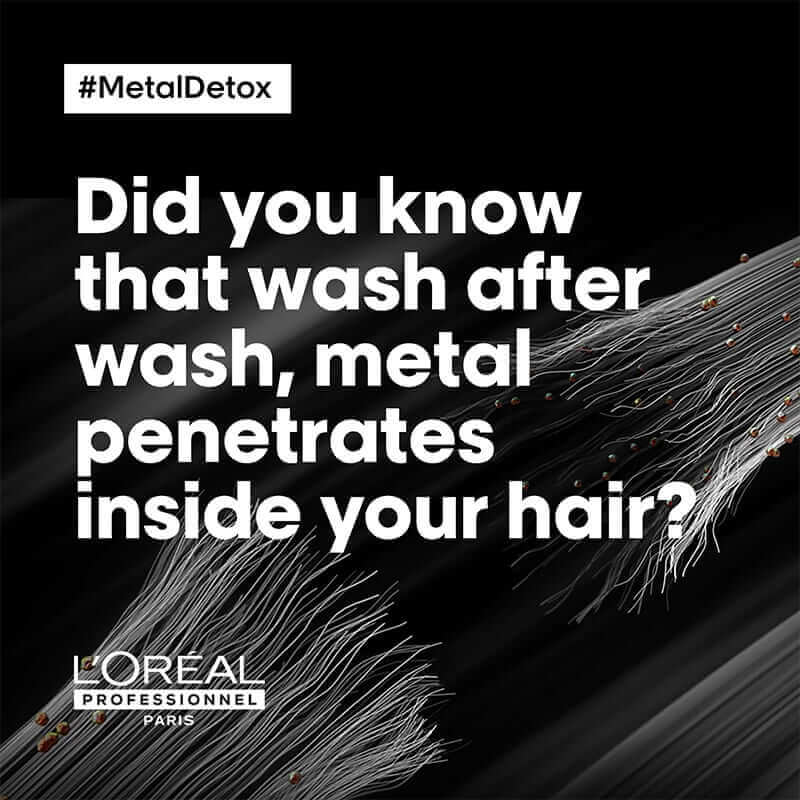 L'Oréal Professionnel Metal Detox Anti-Metal Cleansing Cream Shampoo - Remove Metal Buildup for Healthy Hair - Perfect for Color-Treated & Chemically Processed Hair