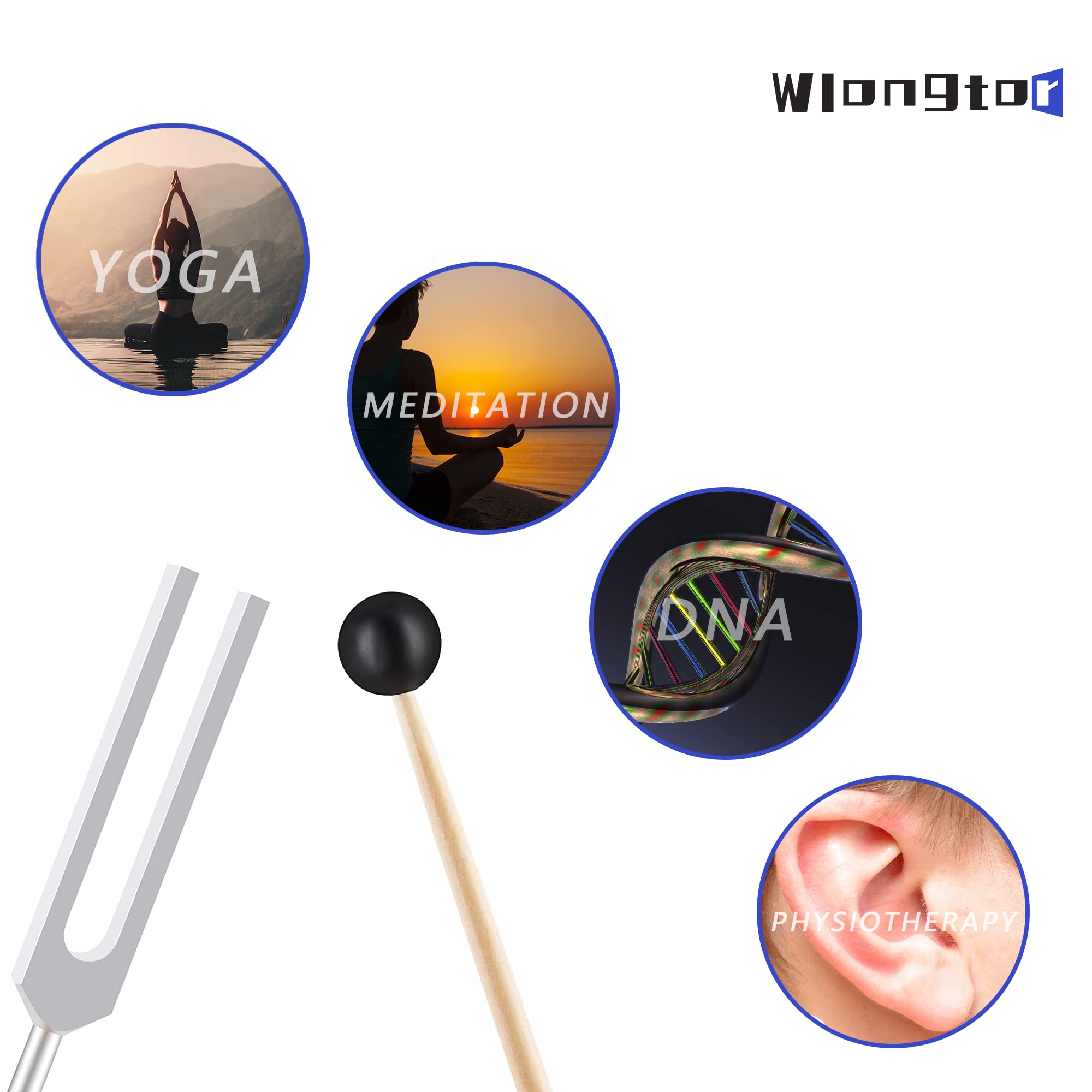 Premium Aluminum Sensory Tuning Forks Set (396Hz) - Yoga, Chakra Balancing & Energy Healing Tools with Silicone Hammer & Cleaning Cloth - Perfect for Meditation, Sound Therapy & Holistic Wellness Practices