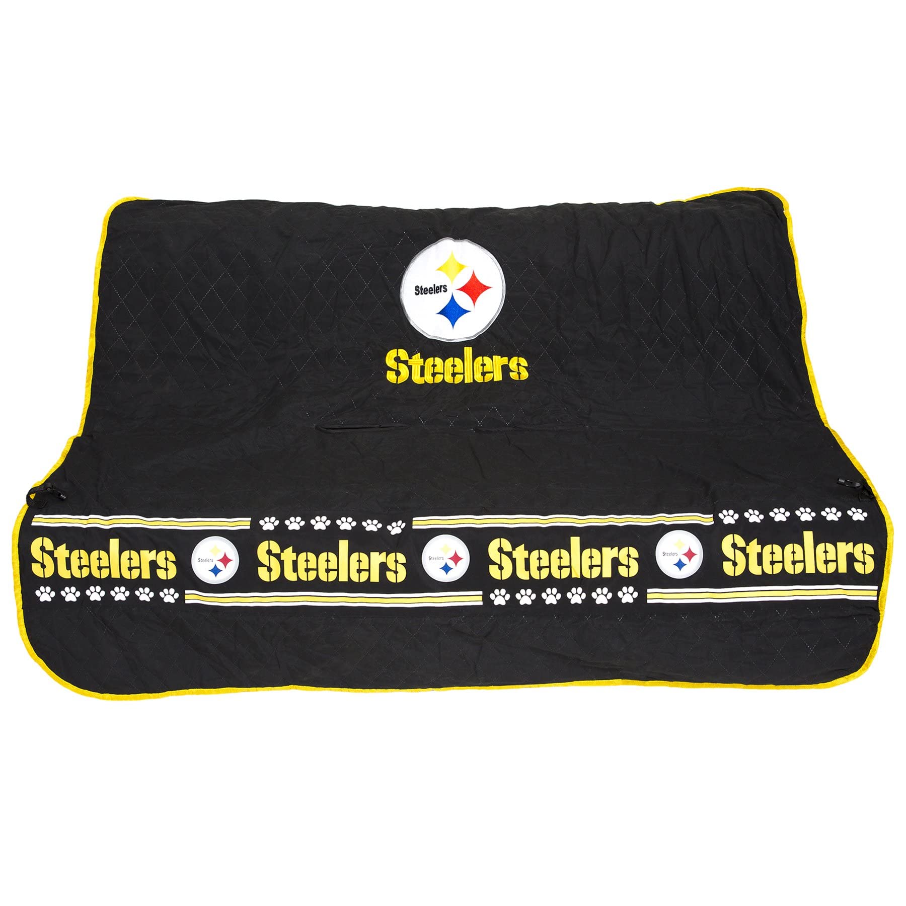 Pittsburgh Steelers NFL Licensed Waterproof Non-Slip Car Seat Cover - Perfect for Pets, Dogs & Cats - Great for Game Day, Road Trips & Vehicle Protection