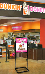 1 Tier 22x28 Sign Stand - Heavy Duty Top Load Poster Holder with Sturdy Rectangular Base & 2-Sided Viewing | Perfect for Retail Stores, Trade Shows & Events