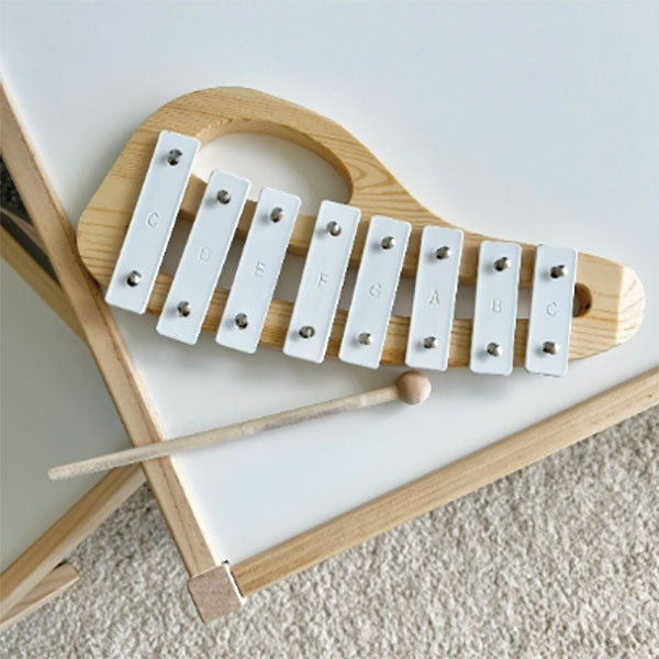 Minimalist Baby Wooden Xylophone Musical Toy - Natural Wooden Percussion Instrument for Toddlers - Perfect for Early Childhood Music Education & Sensory Play