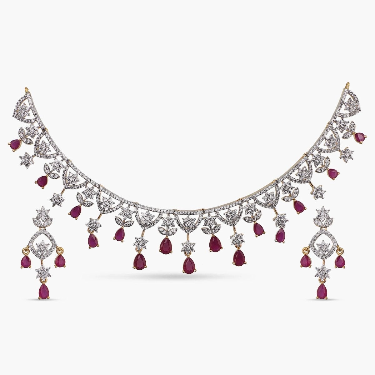 Ayan Nakshatra Cubic Zirconia Necklace Set for Women - Elegant CZ Jewelry for Parties, Weddings & Special Occasions
