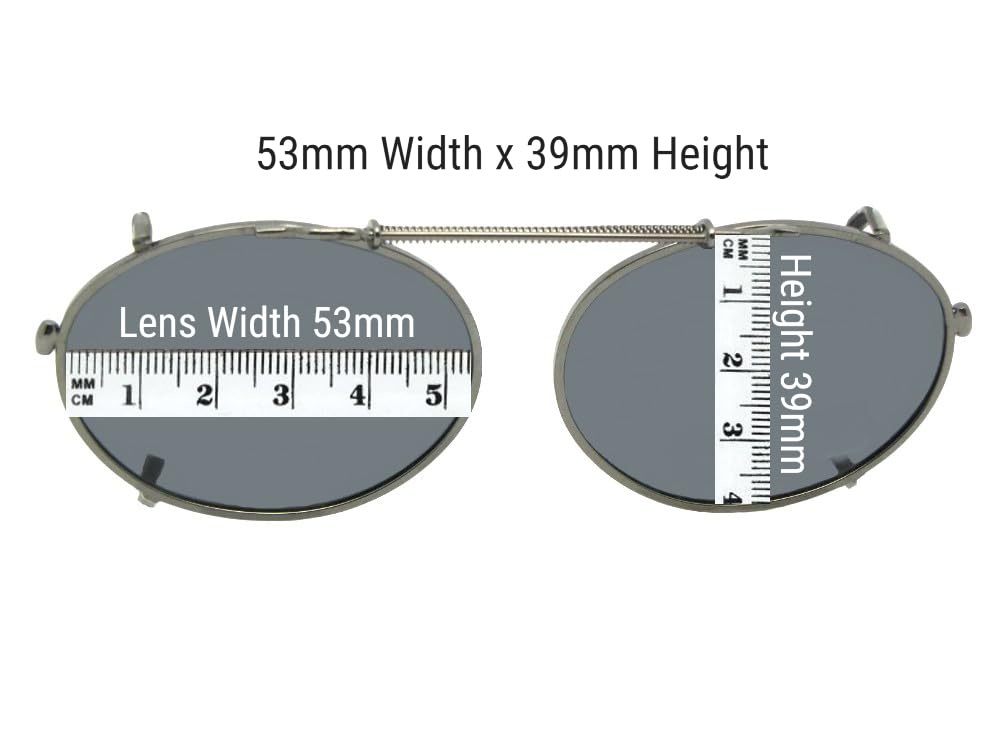 Oval Clip On Sunglasses for Over Glasses - Non-Polarized UV Protection - Lightweight & Comfortable for Driving, Reading, and Outdoor Activities