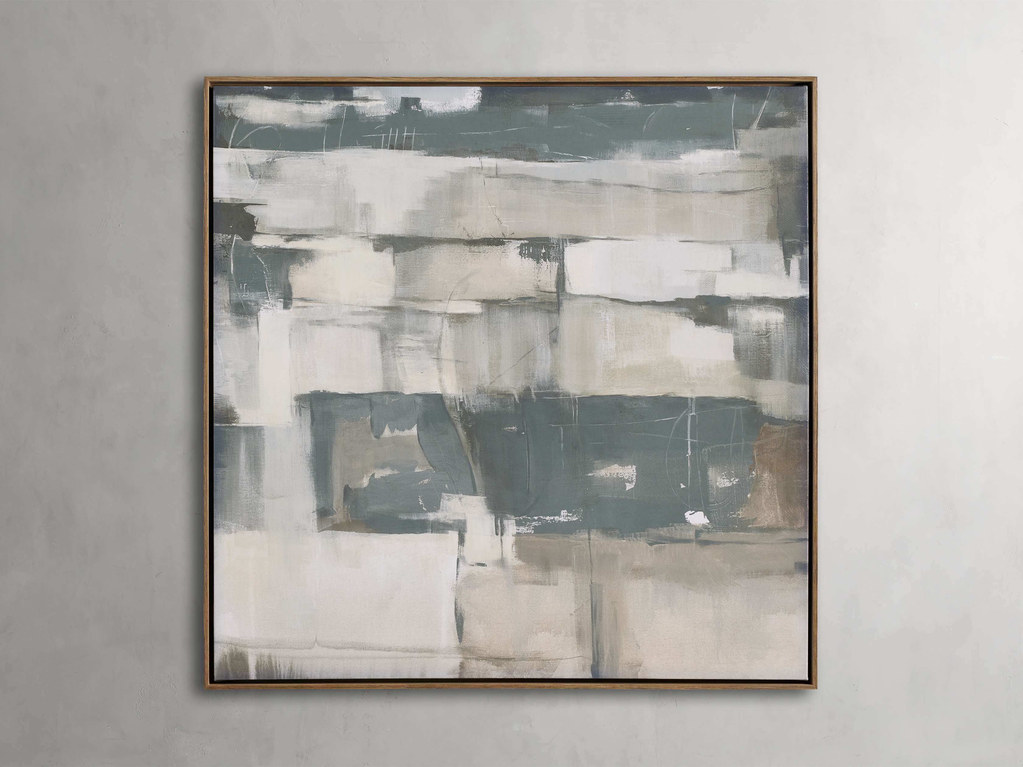 Calm Layers Framed Print - Modern Abstract Wall Art for Living Room, Bedroom & Office Decor - Perfect for Home & Office Interior Design