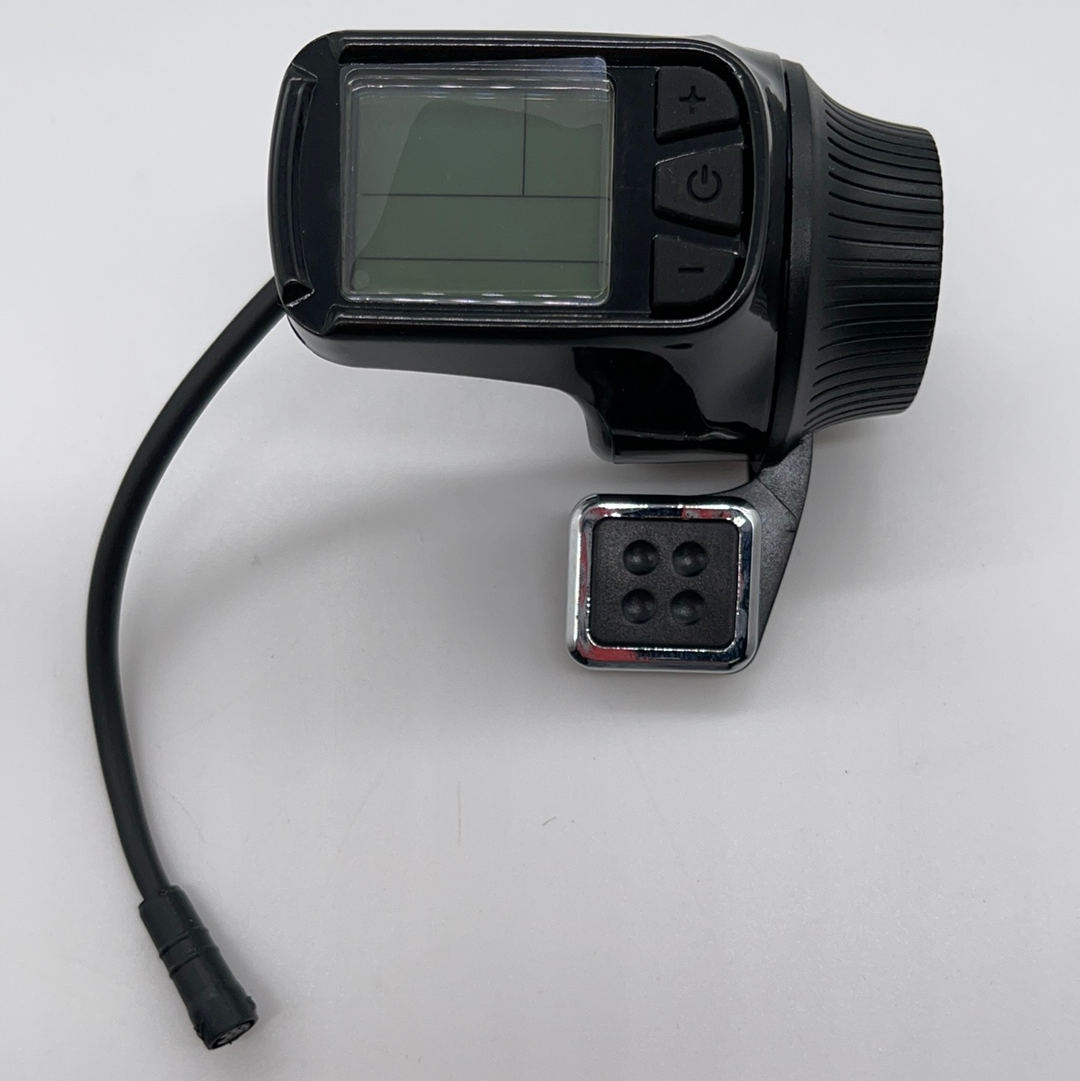 OLD OX 25 mph LCD Throttle & Display for Electric Bikes - Perfect for Commuting, Off-Roading, and Urban Riding