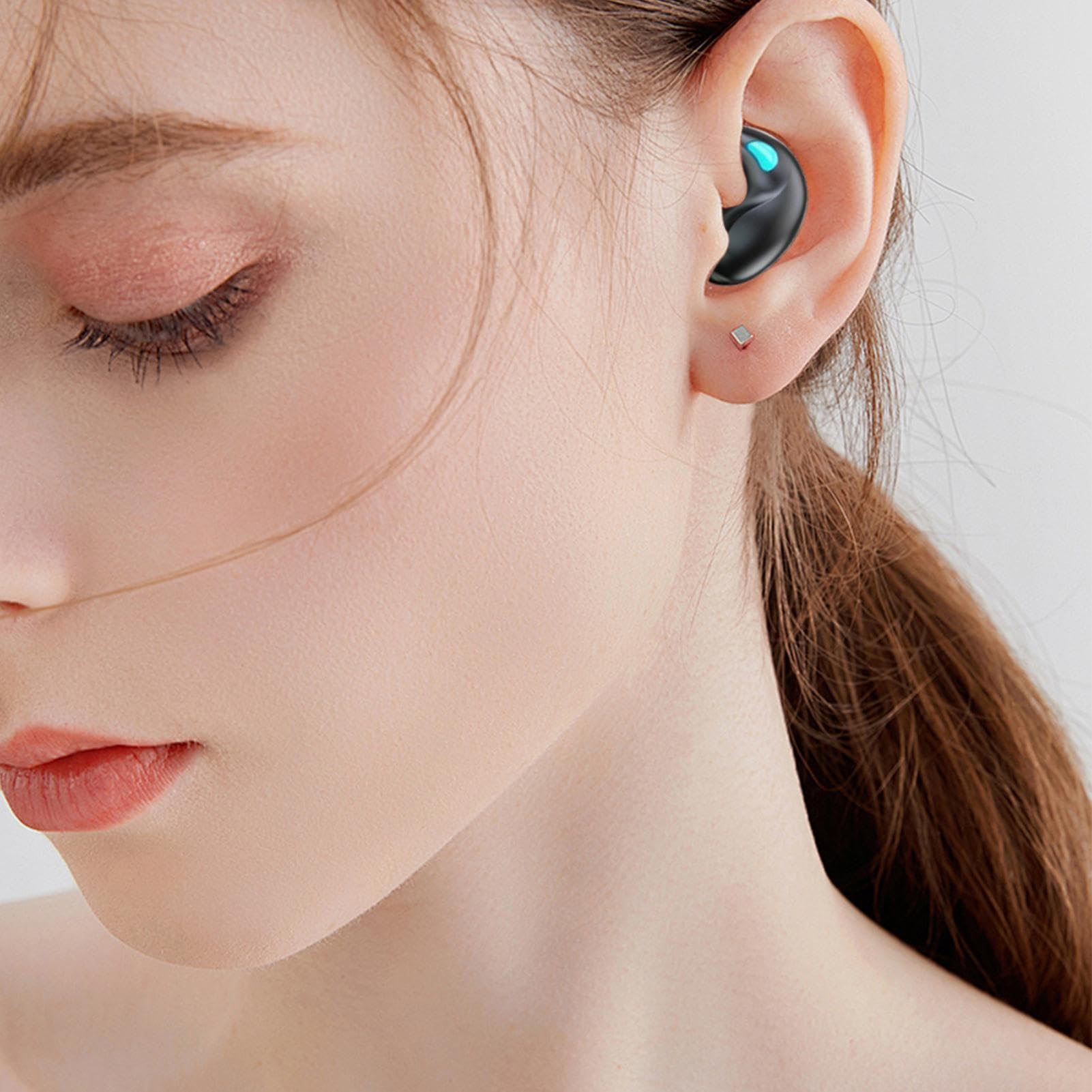 Wireless Bone Conduction Sleep Earbuds - Rechargeable Noise Cancelling Earphones for Side Sleepers | Comfortable for Sleeping, Work Calls, Meetings & Driving | Perfect for Night Use, Travel & Office