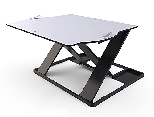Lightweight Scandinavian Standing Desk Converter - Adjustable Height for Work & Study