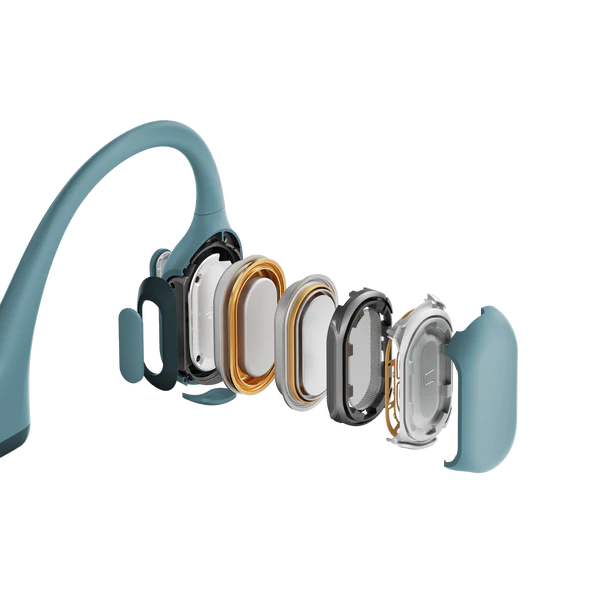 Shokz OpenRun Pro Bone Conduction Headphones - Wireless Bluetooth Sports Headset for Running, Cycling & Workouts - Sweatproof & Lightweight - Blue