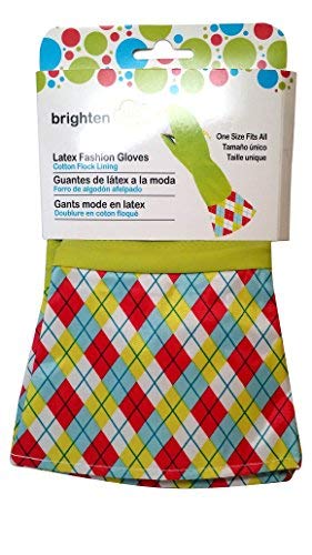 Brighten Up Reusable Latex Cleaning Gloves (Pack of 4) - Durable Household Gloves for Dishwashing, Bathroom Cleaning & Kitchen Chores - Perfect for Home, Office & Outdoor Use