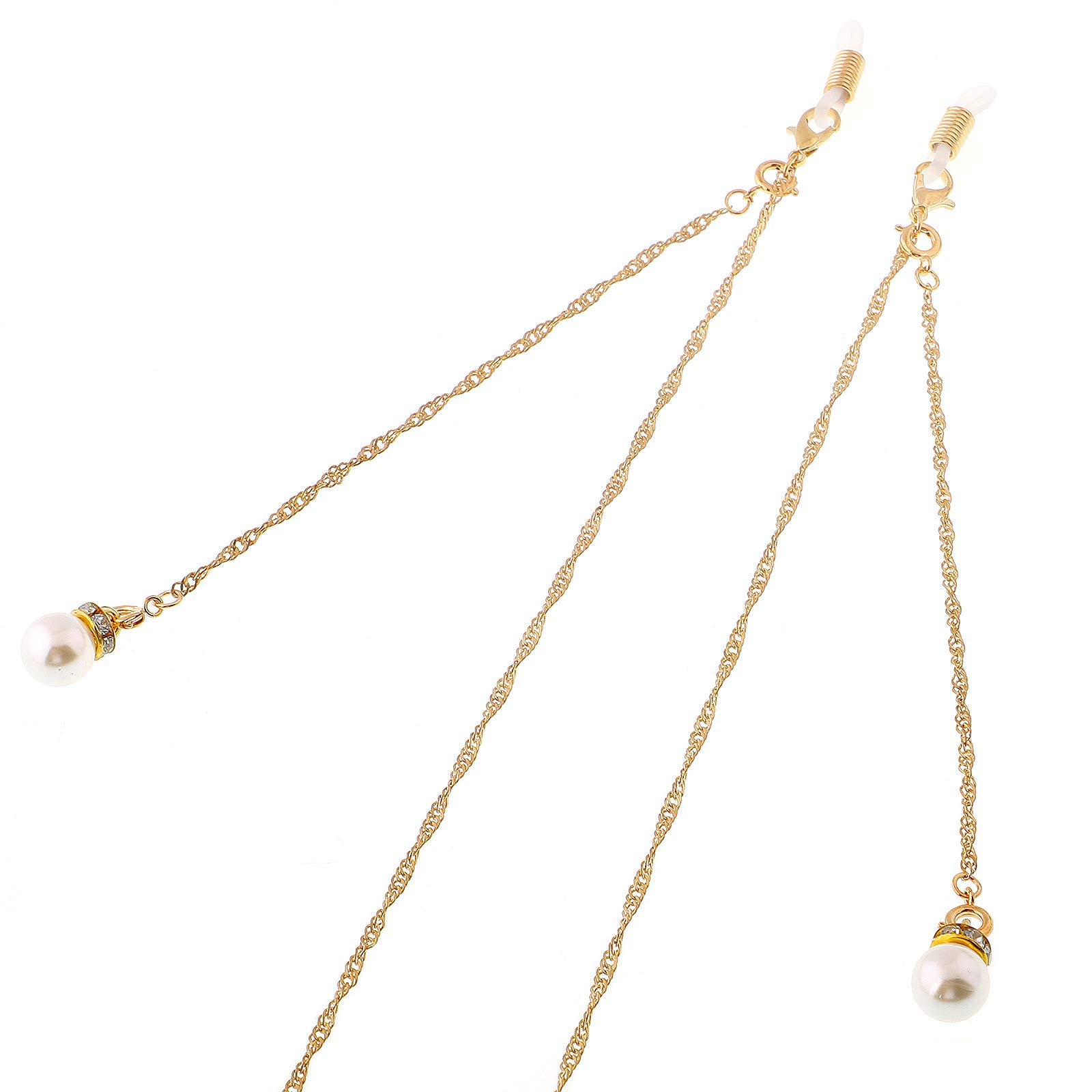 Stylish Women's Eyeglass Chains with Pendant - Gold Pearl Glasses Holder Strap, Reading Glasses Cord & Eyewear Retainer Lanyard - Perfect for Reading, Work, and Fashion Accessories