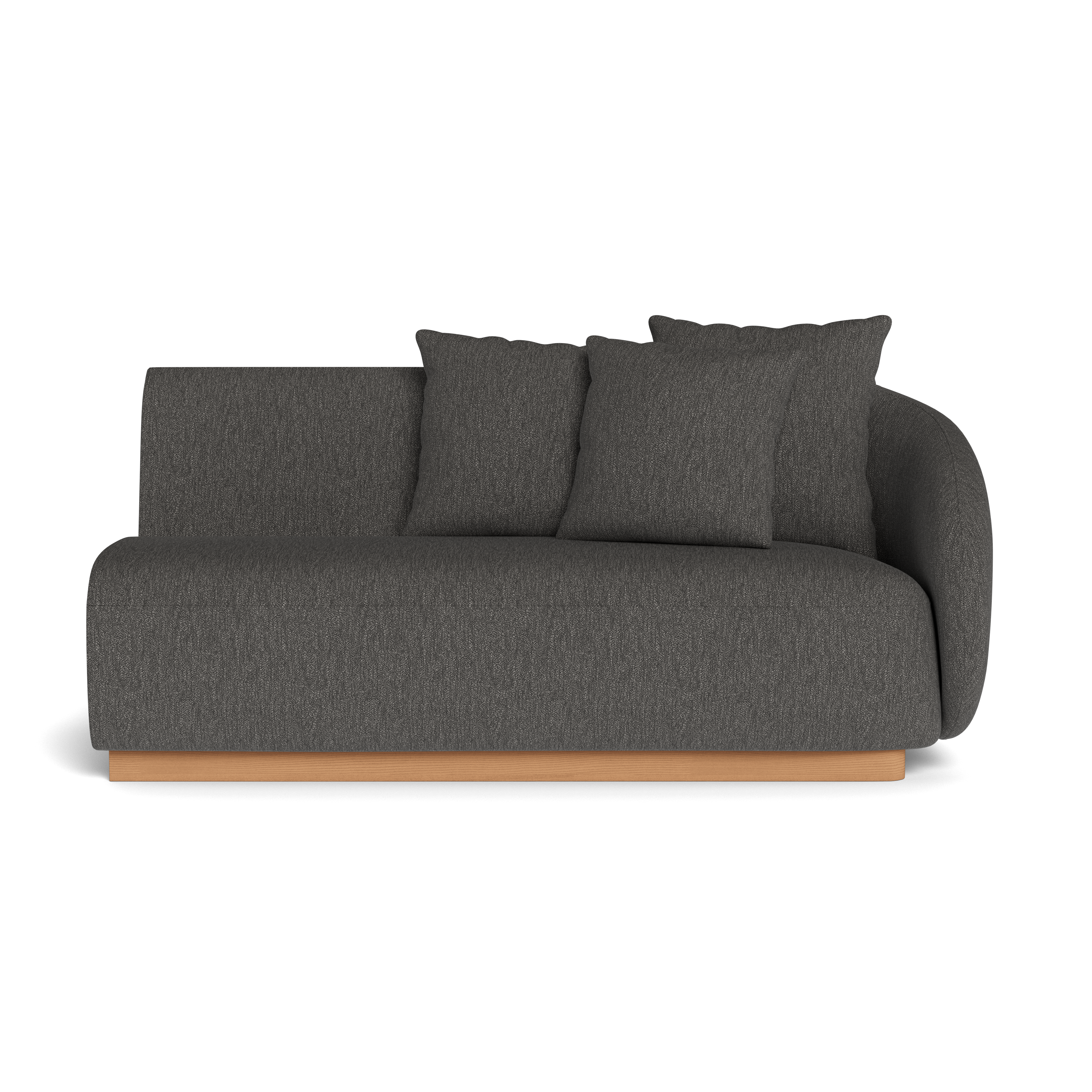 Como 2-Seat 1-Arm Right Sectional Sofa - Modern Living Room Furniture for Small Spaces & Apartments - Perfect for Relaxing, Entertaining & Movie Nights