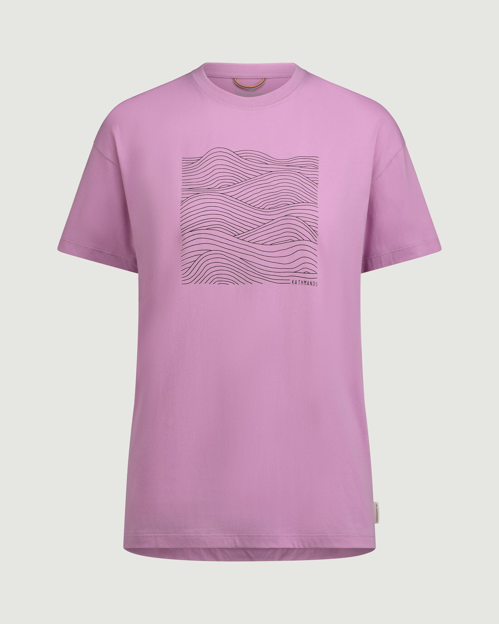 Organic Cotton Women's Ripple T-Shirt - Soft & Comfortable Casual Tee for Everyday Wear, Yoga, and Relaxation