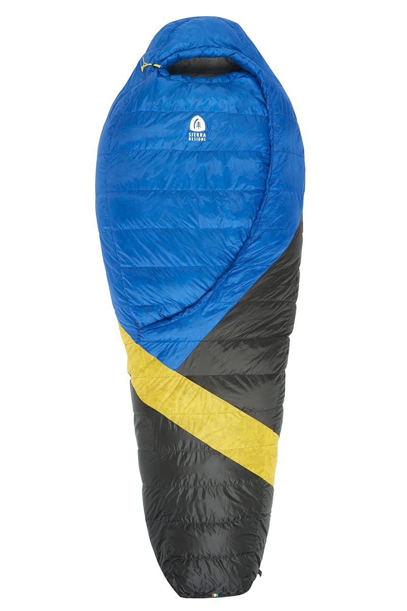 Sierra Designs Cloud 35 Degree DriDown Ultralight Sleeping Bag - Zipperless Down Sleeping Bag for Backpacking, Camping & Hiking - Perfect for Cold Weather Adventures & Outdoor Exploration