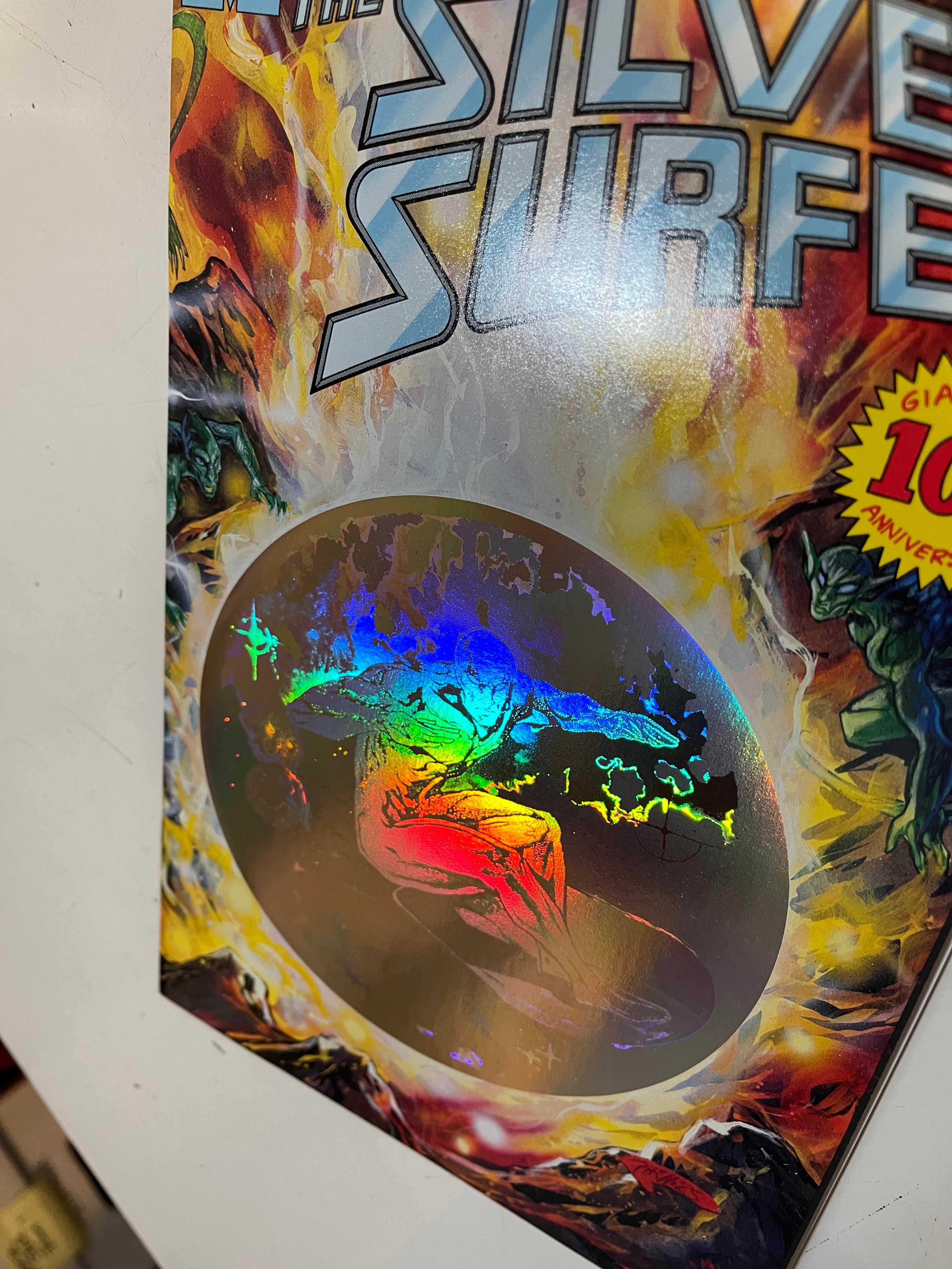 Silver Surfer #100 Hologram Cover High Grade Comic Book - Rare Collectible Edition for Marvel Fans & Comic Book Collectors - Perfect for Display, Gifting, and Investment