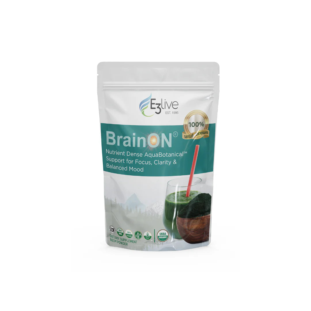 E3Live Blue-Green Algae with BrainON Capsules & Powder - Boost Mental Clarity & Energy for Workouts & Study